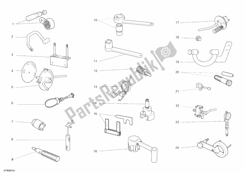 Toutes les pièces pour le Outils De Service D'atelier, Moteur du Ducati Multistrada 1100 USA 2008